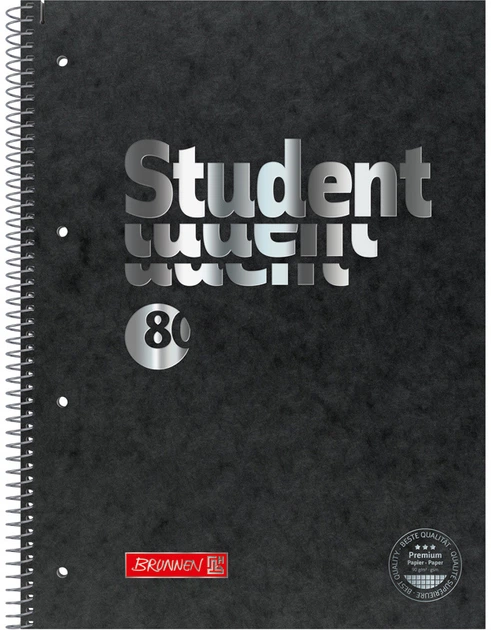 Книга канцелярська А4 80арк пружина картон обкл # Premium Black BRUNNEN - Фото 1 Книга канцелярська А4 80арк пружина картон обкл # Premium Black BRUNNEN - изображение 1