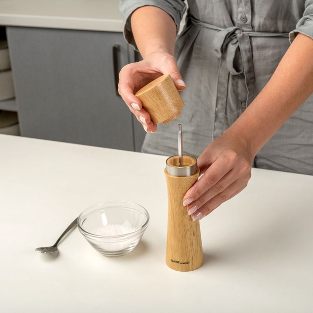 Млин Nava Acer бамбуковий коричневий 21 см (5205746120691) - зображення 4