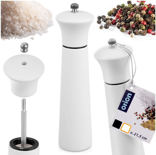 Млин Orion дерев'яний білий 21.5 см (8592381219352) - зображення 5