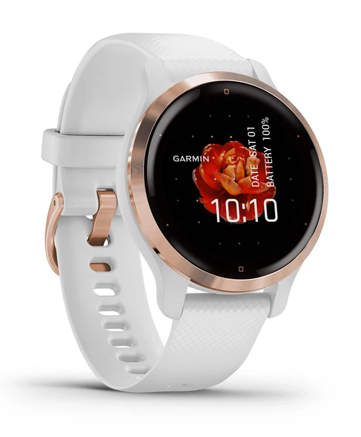Смарт-годинник Garmin Venu 2S Rose Gold Bezel with White Case and Silicone Band (010-02429-13/03) - изображение 2