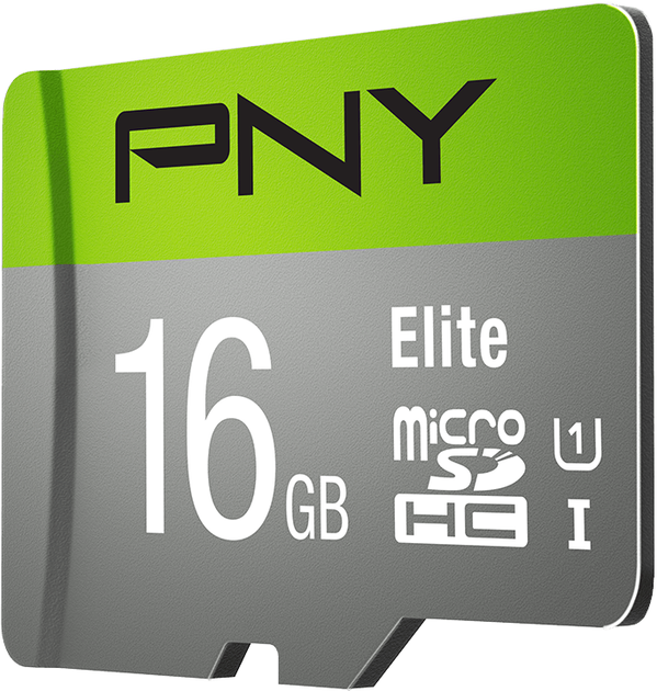 Karta pamięci PNY Elite microSDHC 16GB Class 10 UHS-I U1 + adapter SD (P-SDU16GU185GW-GE) - obraz 2