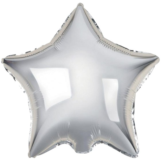 Balon foliowy GoDan Gwiazda srebrna (5906639413301) - obraz 1