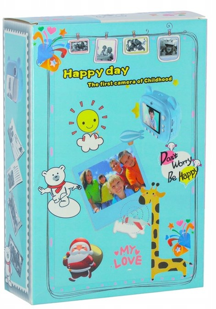 Миттєва камера дитяча KIK Термопринтер, карта 32 ГБ 1080p Рожевий Ведмедик (5903039753440) - зображення 2