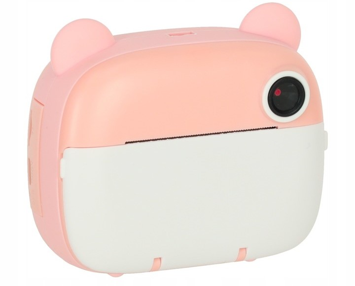 Миттєва камера дитяча KIK Термопринтер, карта 32 ГБ 1080p Рожевий Ведмедик (5903039753440) - зображення 4