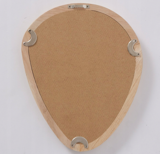 Lustro dekoracyjne wiszące Boltze drewniana rama 28 x 23 cm Beżowe (4066076457113) - obraz 3