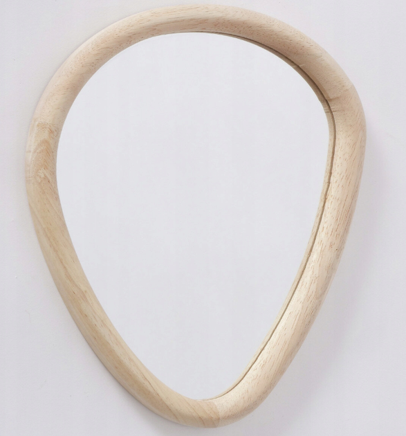 Lustro dekoracyjne wiszące Boltze drewniana rama 28 x 23 cm Beżowe (4066076457113) - obraz 4