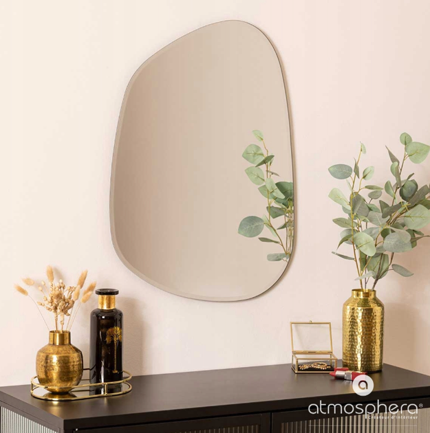 Декоративне дзеркало підвісне Atmosphera AIDEN незвичайна форма 60 x 58 см Біле (3560232804892) - зображення 5