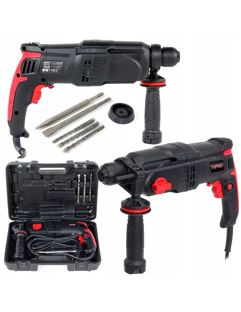 Młotowiertarka Nac 4 w 1 900 W SDS+ Mocna (HE90-LD) - obraz 7