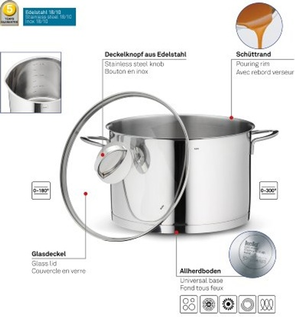 Каструля для макаронів Kela Cailin з кришкою 6.5 л (4025457109911) - зображення 4