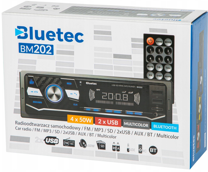 Radio samochodowe Bluetec BM202 (5900804116813) - obraz 6