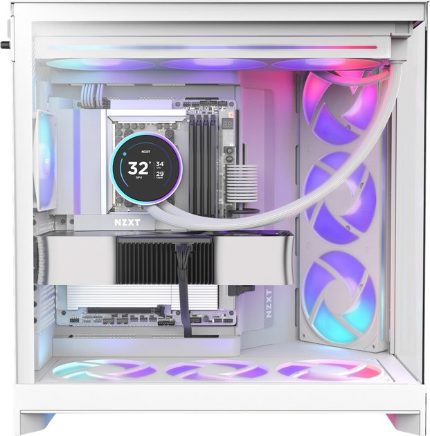 Корпус NZXT H9 Flow RGB White (CM-H92FW-R1) - зображення 3