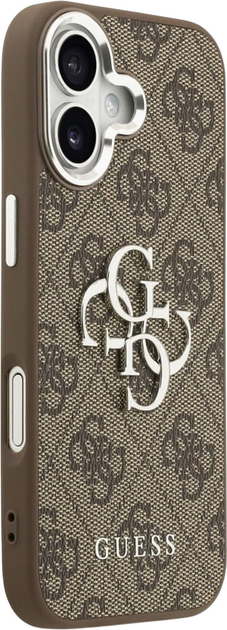 Панель Guess 4G Big 4G Classic Logo для Apple iPhone 17 Brown/Silver (3666339517915) - зображення 4