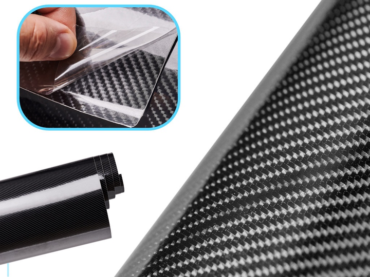 Плівка Ikonka Carbon 4D 1.52 x 30 м Чорна (5901779364476) - зображення 3