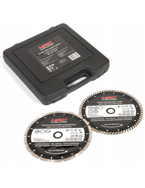 Zestaw 2 tarcze Nac diamentowe 230 mm / 22.23 mm, DC-2SET (5902490788527) - obraz 7