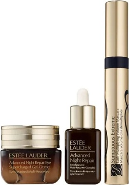 Zestaw do pielęgnacji twarzy Estee Lauder Advanced Night Repair Serum 15 ml + Krem-żel pod oczy 15 ml + Tusz do rzęs Czarny 8 ml (887167735262) - obraz 2