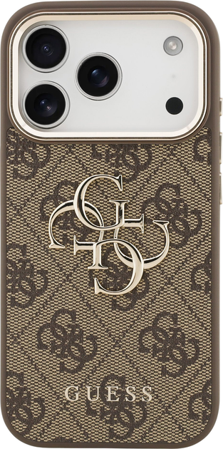 Панель Guess 4G Big 4G Classic Logo для Apple iPhone 17 Pro Brown/Gold (3666339521936) - зображення 3