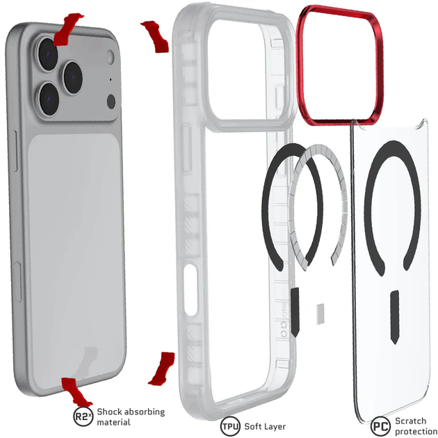 Etui Ghostek Covert MagSafe do Apple iPhone 17 Pro Transparent (840235313960) - obraz 5