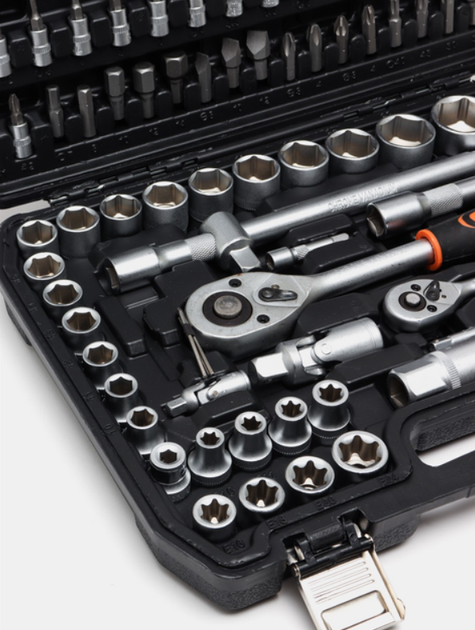 Набор инструментов Partner PA-41082-5 1/2", 1/4" 108 предметов в кейсе - изображение 2
