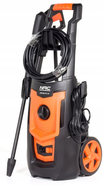 Мийка високого тиску Nac 1800 Вт 130 бар зі щіткою для чищення патіо та щіткою з м’якою щетиною (PWE180-PC-LN) - зображення 3