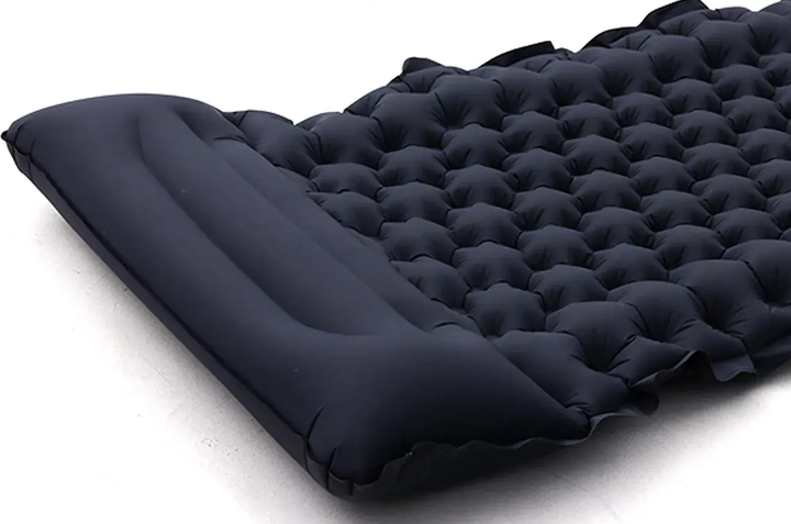 Каремат надувний туристичний 188х58х6см, Outdoor Sleeping, Чорний / Похідний матрац з подушкою (L) - изображение 6