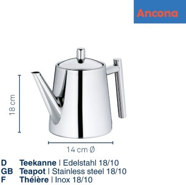 Czajnik Kela Ancona z zaparzaczem stalowy 1.7 l (4025457113567) - obraz 5