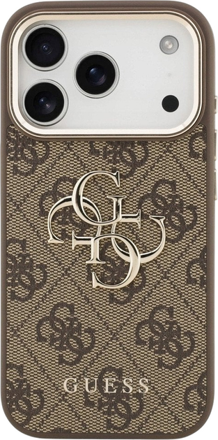 Панель Guess 4G Big 4G Classic Logo для Apple iPhone 17 Pro Max Brown/Gold (3666339521943) - зображення 3