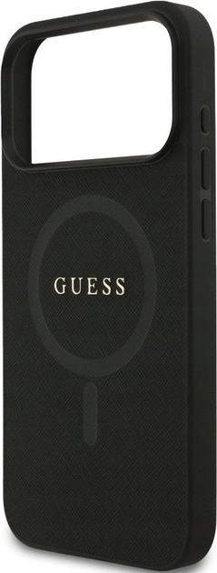Панель Guess Saffiano Classic Logo MagSafe для Apple iPhone 17 Pro Max Black (3666339492403) - зображення 6