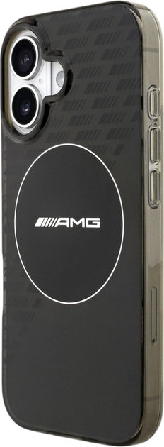 Etui plecki AMG Double Layer Transparent Smocked MagSafe Case do Apple iPhone 17 Black (AMHMP17S24HTRDK) - obraz 4