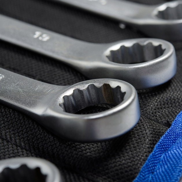 Zestaw kluczy płasko-oczkowych Nac 17 kluczy rozmiar 6 - 22 mm + etui (NAC-SP-17-S) - obraz 3