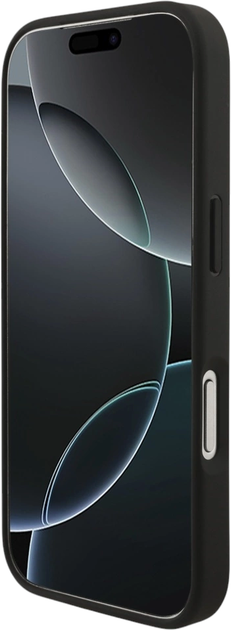 Etui plecki AMG Leather Debossed Lines Logo Case do Apple iPhone 17 Pro Max Black (AMHCP17XGSEBK) - obraz 5