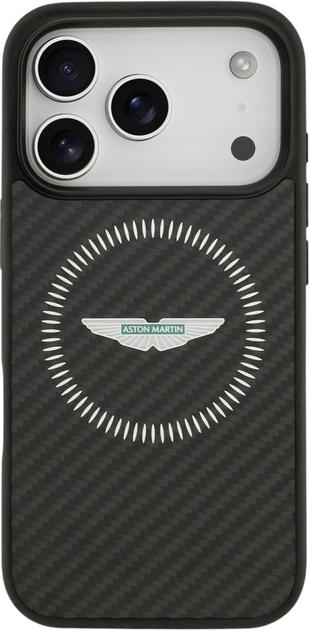 Etui plecki Aston Martin HC Kevlar Counter Design MagSafe do Apple iPhone 17 Pro Max Black (ASHMP17XFCOS) - obraz 2