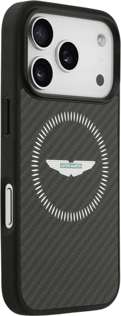 Etui plecki Aston Martin HC Kevlar Counter Design MagSafe do Apple iPhone 17 Pro Max Black (ASHMP17XFCOS) - obraz 3