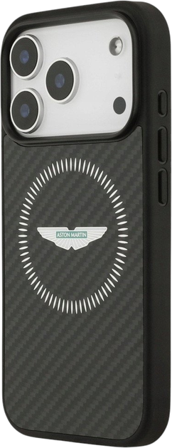 Etui plecki Aston Martin HC Kevlar Counter Design MagSafe do Apple iPhone 17 Pro Max Black (ASHMP17XFCOS) - obraz 4