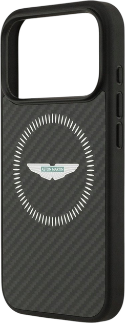 Etui plecki Aston Martin HC Kevlar Counter Design MagSafe do Apple iPhone 17 Pro Max Black (ASHMP17XFCOS) - obraz 6
