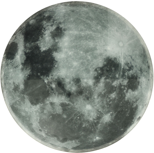 Настінний годинник Ikonka Планета Місяць з LED-дисплеєм 32 см Сірий (5903039753952) - зображення 2