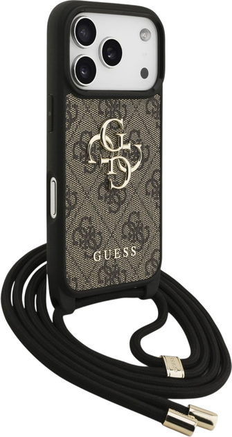 Панель Guess 4G Big Logo Cord Stap Crossbody для Apple iPhone 17 Pro Brown (3666339526795) - зображення 3