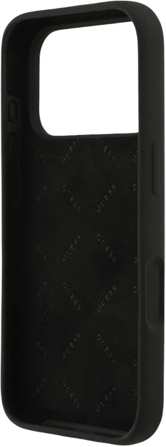Панель Guess Silicone Big 4G Script для Apple iPhone 17 Pro Black (3666339522254) - зображення 7