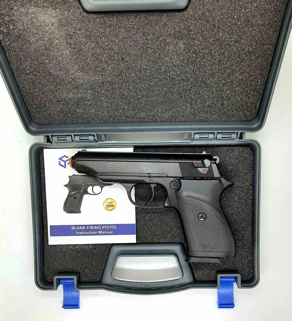 Стартовый пистолет SUR 2608 black с доп. магазином (Walther PP) - изображение 2