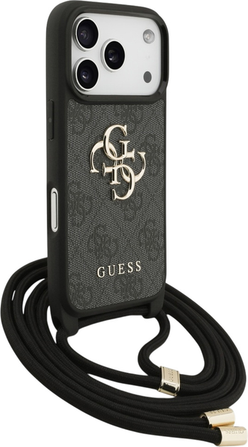 Панель Guess 4G Big Logo Cord Stap Crossbody для Apple iPhone 17 Pro Black (3666339526757) - зображення 3