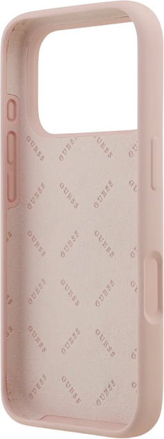 Панель Guess Silicone Big 4G Script для Apple iPhone 17 Pro Pink (3666339522735) - зображення 6