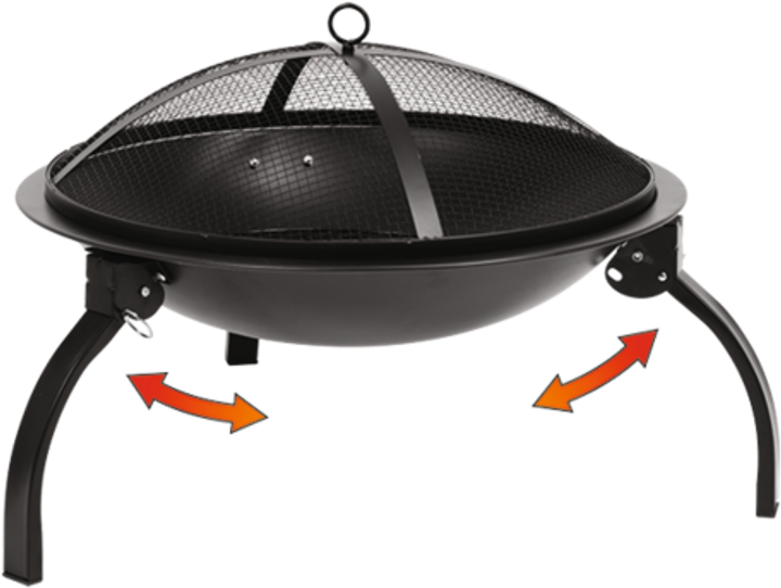 Palenisko ogrodowe LUND stalowe ze składanymi nóżkami 56 x 39 cm 99912 (5906083093357) - obraz 6