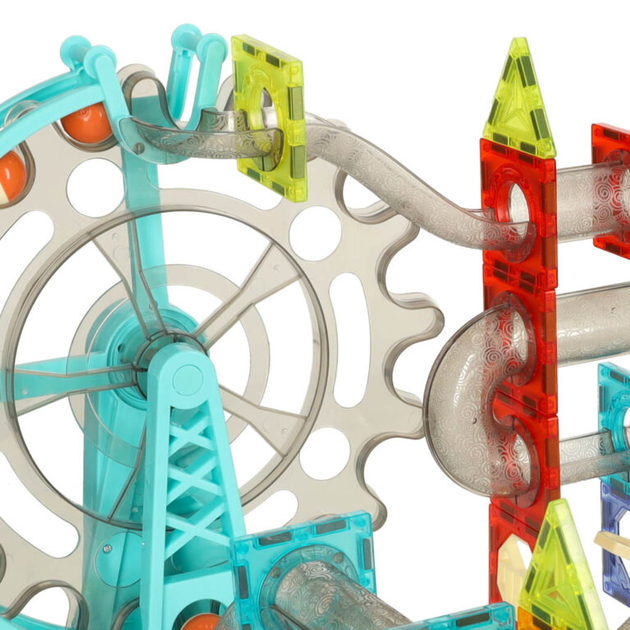 Klocki magnetyczne KIK Magic Magnetic Blocks Tor kulkowy z dźwiękiem i muzyką 118 elementów (5903039737617) - obraz 6