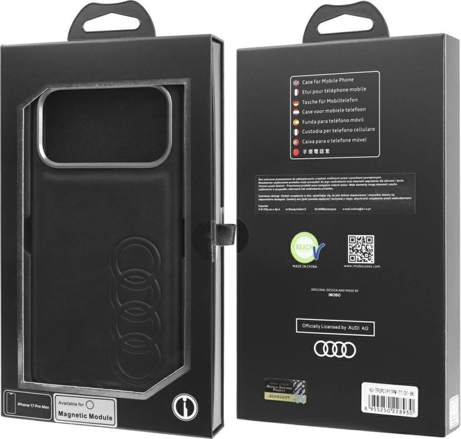 Etui plecki Audi TT Synthetic Leather MagSafe do Apple iPhone 17 Pro Max Black (AU-TPUPCIP17PM-TT/D1-BK) - obraz 10