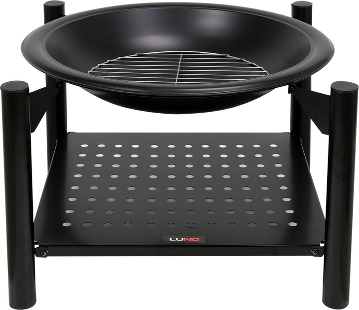 Palenisko ogrodowe LUND stalowe z drewutnią 58 x 58 x 55 cm 99914 (5906083093395) - obraz 4