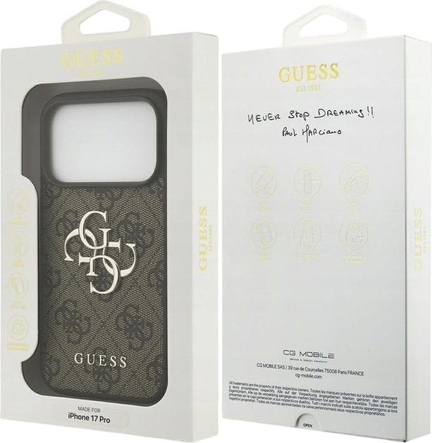 Панель Guess 4G Big Logo для Apple iPhone 17 Pro Brown (3666339491543) - зображення 8