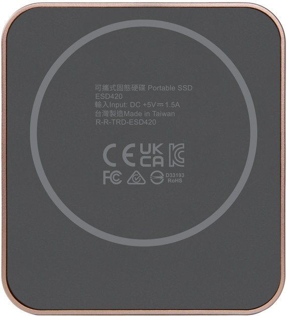 SSD диск Transcend ESD420 1TB USB Type-C 3D NAND TLC Gold (TS1TESD420G) - зображення 3