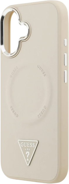 Панель Guess Triangle Logo MagSafe для Apple iPhone 17 Beige (3666339515676) - зображення 6