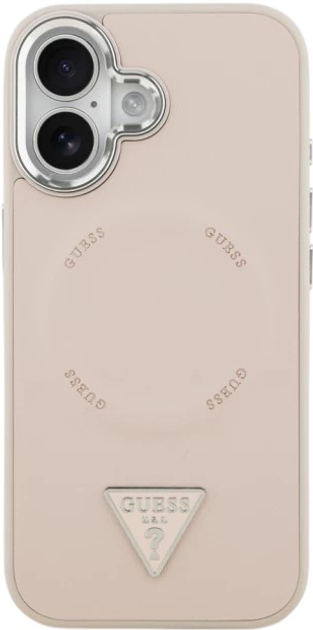 Панель Guess Triangle Logo MagSafe для Apple iPhone 17 Pink (3666339515355) - зображення 3