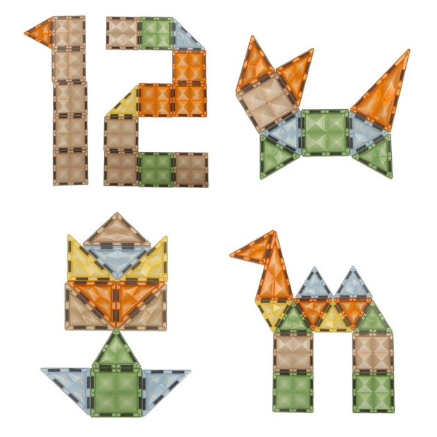 Klocki magnetyczne świecące KIK Light Magnetic Blocks Animal Paradice 90 elementów (5903039752702) - obraz 11