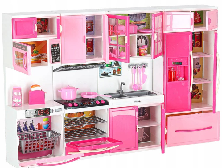 Mebelki dla lalek Kik kuchnia 4 segmenty dźwięki LED 48 cm (KX6117) (5903039719217) - obraz 5